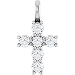 14K White 1/3 CTW Lab-Grown Diamond Pendant-Lab-Grown Diamond-2.5 Mm