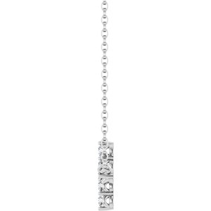 14K White 1/3 CTW Lab-Grown Diamond Sideways Cross 18" Necklace-Lab-Grown Diamond-2Mm :: 1/3 Ctw