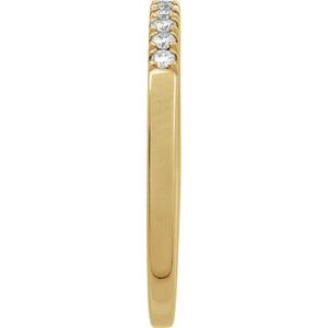 14K Yellow 1/6 CTW Natural Diamond Stackable Ring-Round-1.5 Mm