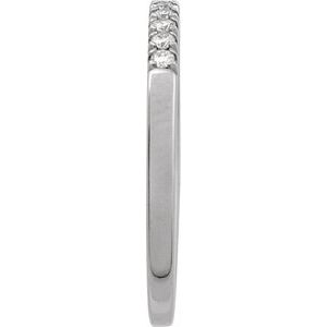 14K White 1/6 CTW Natural Diamond Stackable Ring-Round-1.5 Mm