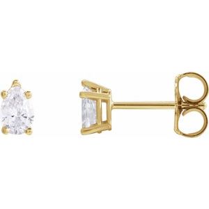 14K Yellow 3/8 CTW Lab-Grown Diamond Earrings-5 X 3 Mm-14K Yellow