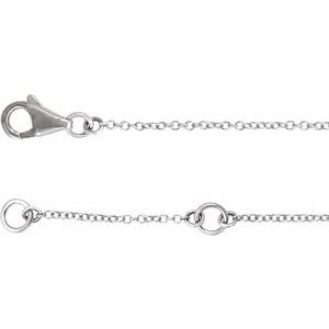 14K White 1/5 CTW Natural Diamond Double Sideways Cross 7-8" Bracelet-Round-1.5 Mm