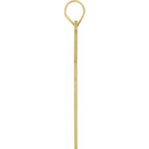 14K Yellow 28 x 18 mm Cross Pendant-Polished