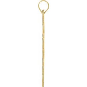 14K Yellow 26x17 mm Orthodox Cross Pendant-Polished