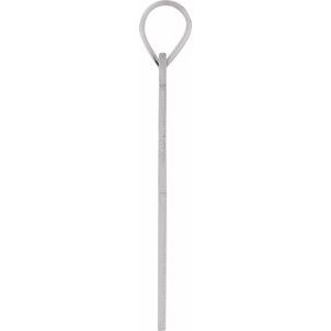 14K White 18 x 12 mm Cross Pendant-Polished