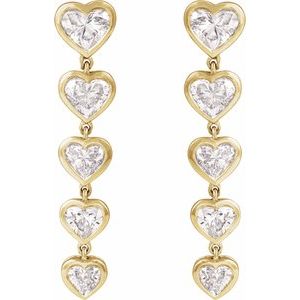 14K Yellow 2 3/4 CTW Lab-Grown Diamond Earrings-4.5 X 5.3 Mm-14K Yellow