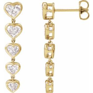 14K Yellow 2 3/4 CTW Lab-Grown Diamond Earrings-4.5 X 5.3 Mm-14K Yellow