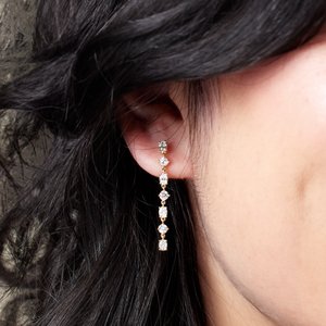 14K Yellow 1 1/5 CTW Lab-Grown Diamond  Dangle Earrings-3.2 X 2.3 Mm-14K Yellow