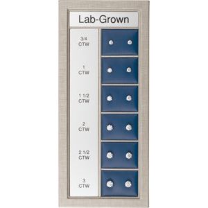 14K White 3/4-3 CTW Lab-Grown Diamond 3-Prong Stud Selling System-Lab-Grown Diamond-3/4-3 Ctw
