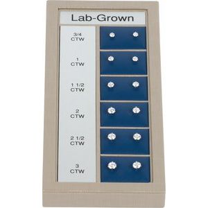 14K White 3/4-3 CTW Lab-Grown Diamond 3-Prong Stud Selling System-Lab-Grown Diamond-3/4-3 Ctw