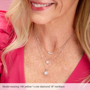 14K Yellow 1/3 CTW Lab-Grown Diamond Graduated 18" Necklace-Lab-Grown Diamond-3.2Mm :: 1/3 Ctw