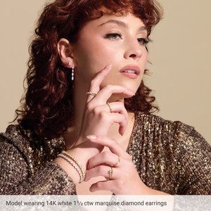 14K Yellow 1 1/2 CTW Lab-Grown Diamond Drilled Diamond Earrings-6.8 X 3.5 Mm-14K Yellow