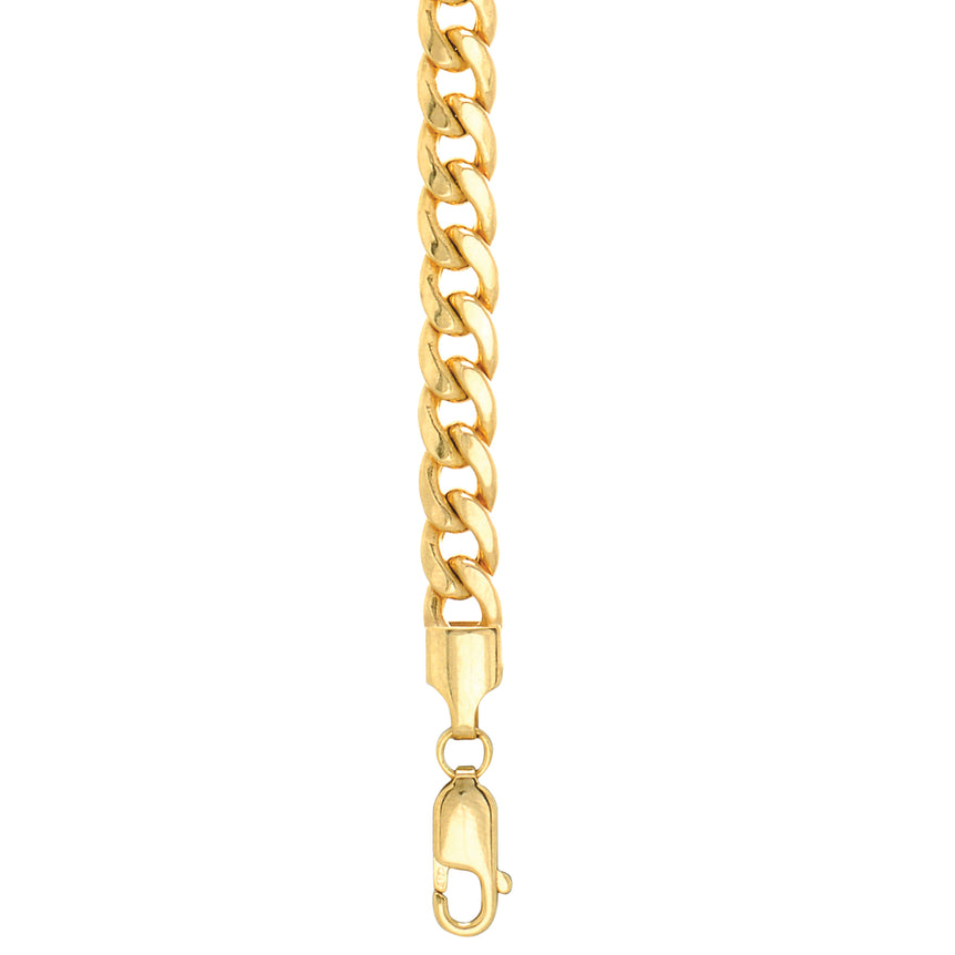 10K Gold 5.5mm Semi-Solid Miami Cuban -Yellow | Lobster