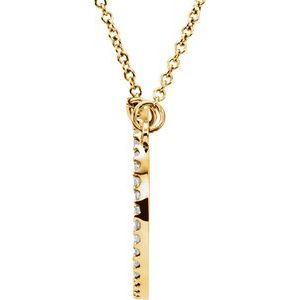 14K Yellow 1/5 CTW Lab-Grown Diamond Circle 16" Necklace-Lab-Grown Diamond-16.9 X 16.9 Mm
