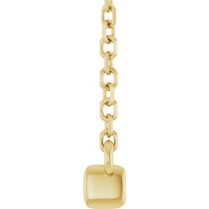 14K Yellow 1/4 CTW Lab-Grown Diamond French-Set Bar 18" Necklace-Lab-Grown Diamond-2Mm :: 1/4 Ctw