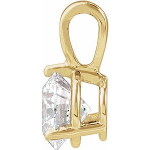 14K Yellow 3/4 CT Lab-Grown Diamond Pendant-Lab-Grown Diamond-6Mm :: 3/4 Ct
