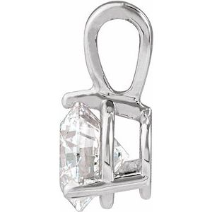 14K White 3/4 CT Lab-Grown Diamond Pendant-Lab-Grown Diamond-6Mm :: 3/4 Ct