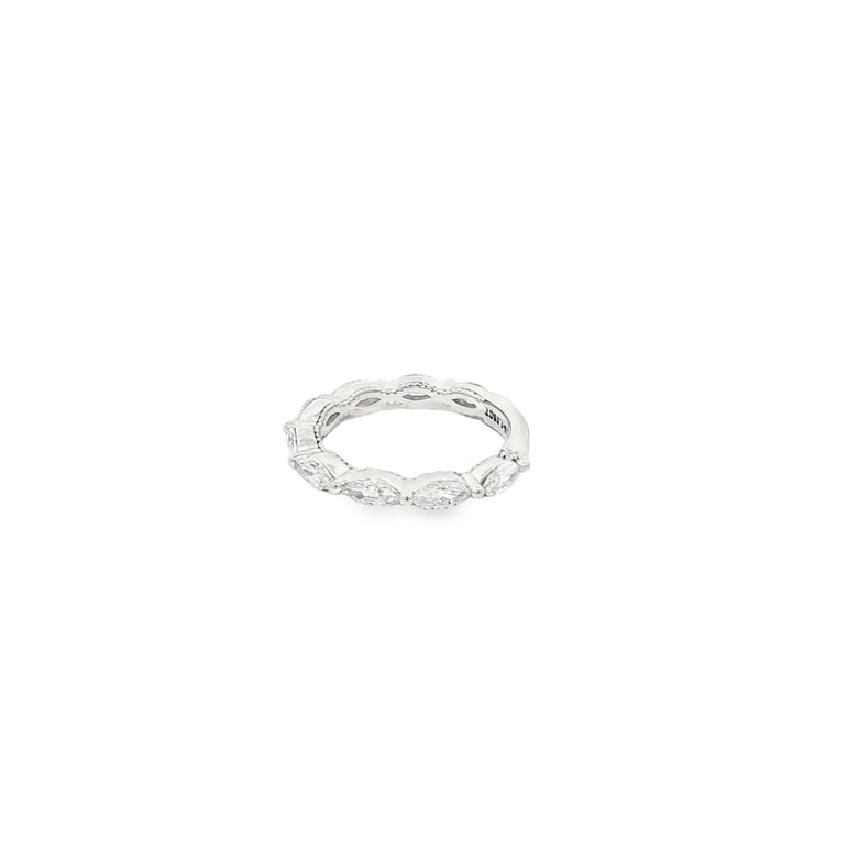 Marquise Brilliant Diamond Eternity Band in 14K White Gold