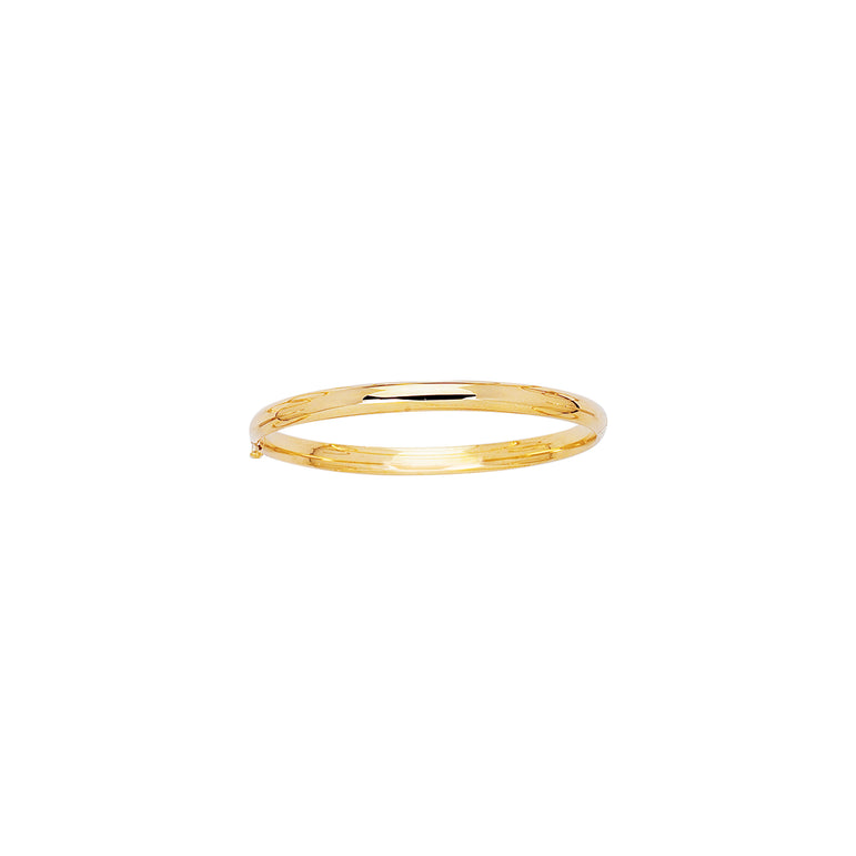 14K Gold Polished Children's Bangle-Yellow | Box