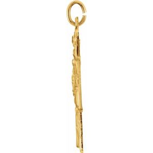 14K Yellow 28x23.5 mm Four-Way Cross Medal-Polished