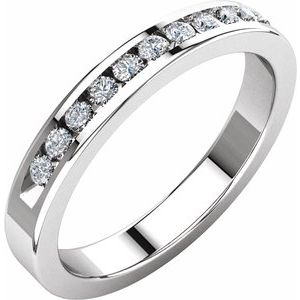 14K White 1/4 CTW Natural Diamond Anniversary Band-Round