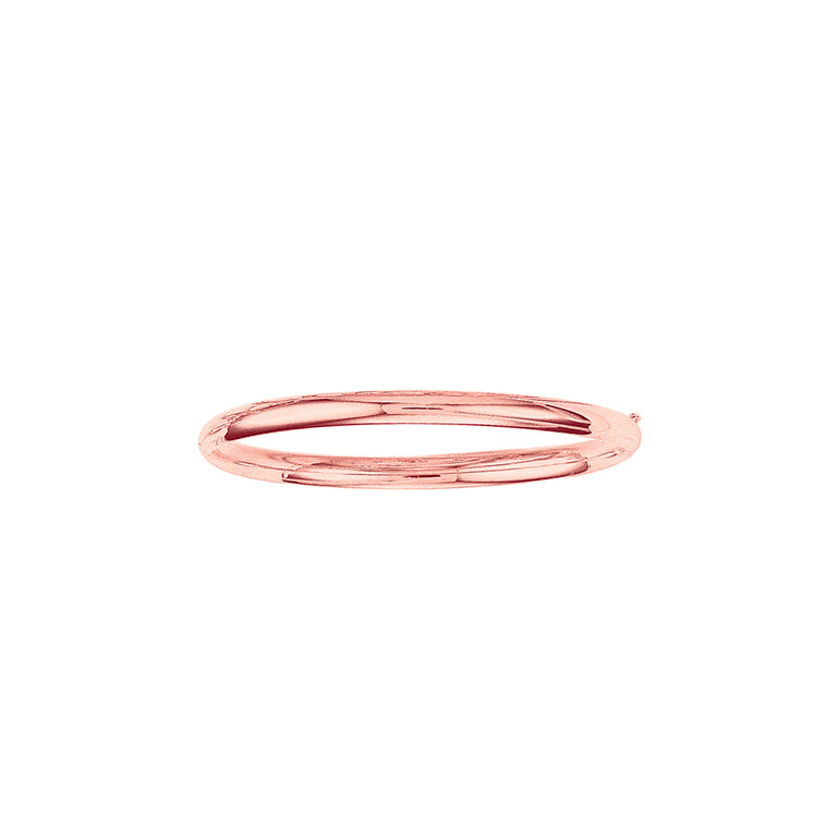 14K Gold Polished 5mm Bangle-Rose | Box