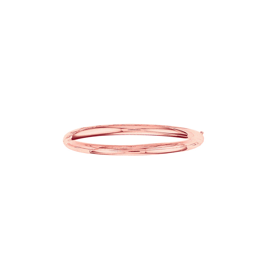 14K Gold Polished 5mm Bangle-Rose | Box