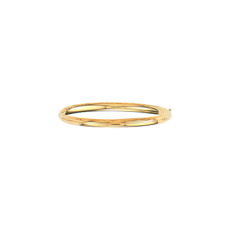 14K Gold Polished 5mm Bangle-Yellow | Box
