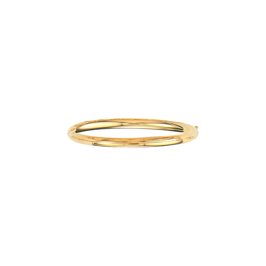 14K Gold Polished 5mm Bangle-Yellow | Box