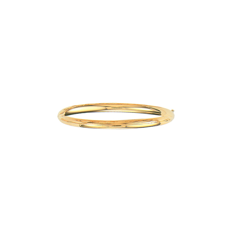 10K Gold Polished Bangle-Yellow | Box