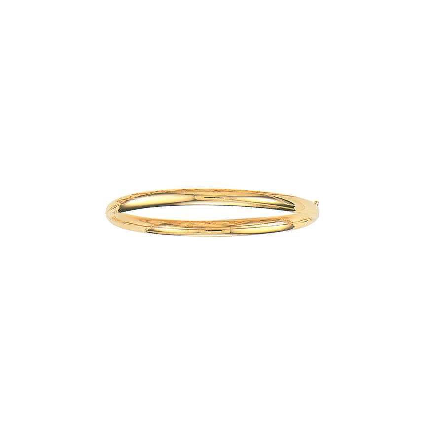 10K Gold Polished Bangle-Yellow | Box