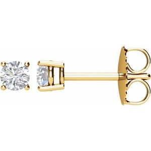 14K Yellow 1/4 CTW Natural Diamond Earrings-Pair-3.2Mm :: 1/4 Ctw