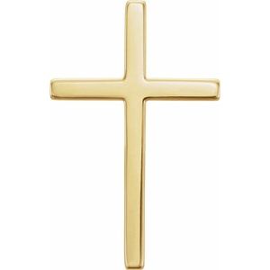 10K Yellow 17.4x11.1 mm Cross Pendant-Polished