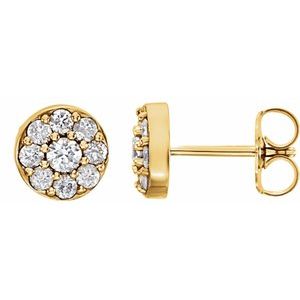 14K Yellow 3/8 CTW Lab-Grown Diamond Earrings-2.7 Mm-14K Yellow