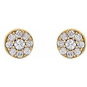 14K Yellow 3/8 CTW Lab-Grown Diamond Earrings-2.7 Mm-14K Yellow