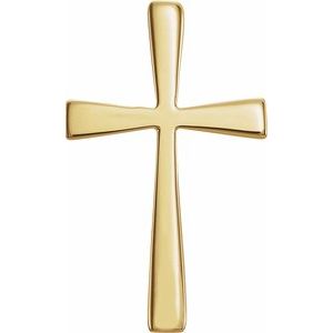 14K Yellow 18x11 mm Cross Pendant-Polished