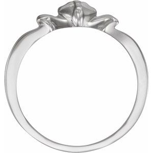 Sterling Silver Wrapped Heart Chastity Ring