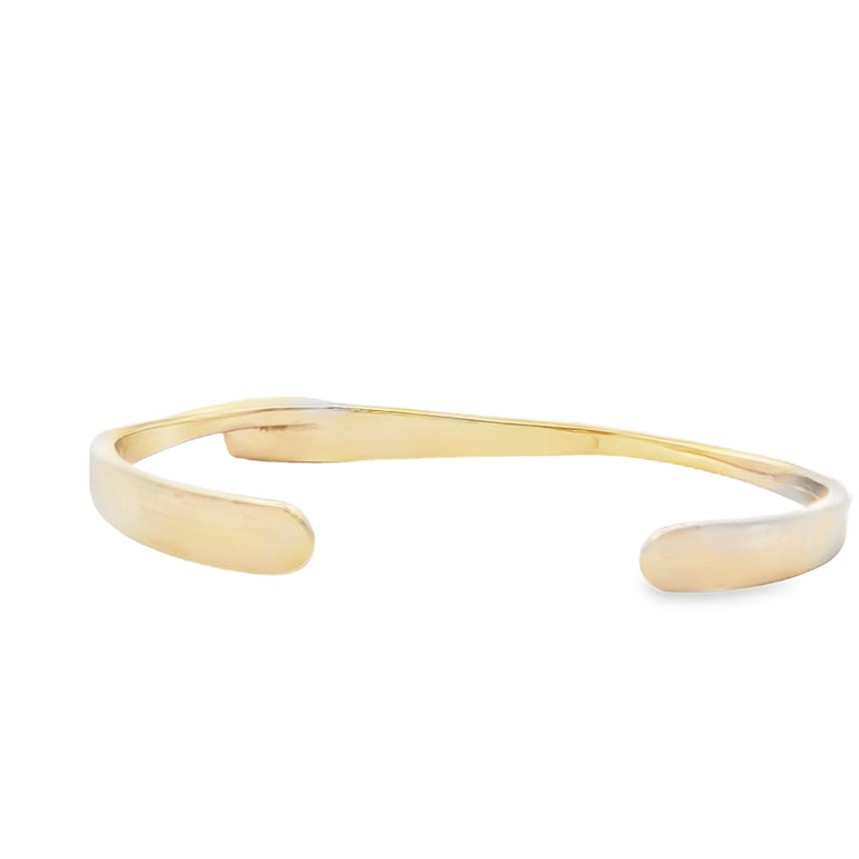 14kt Ornate Geometric Yellow Gold Bangle