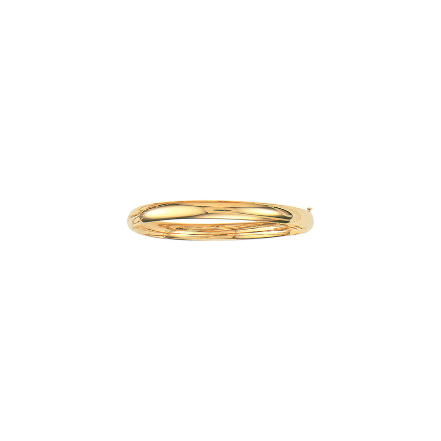 14K Gold Polished 6mm Bangle-Yellow | Box