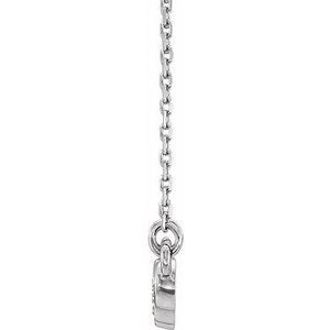 14K White 1/3 CTW Lab-Grown Diamond Bar 16-18" Necklace-Lab-Grown Diamond-2.5Mm :: 1/3 Ctw