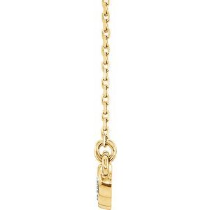 14K Yellow  1/3 CTW Natural Diamond Bezel-Set 16-18" Necklace-Natural Diamond-2.5Mm :: 1/3 Ctw