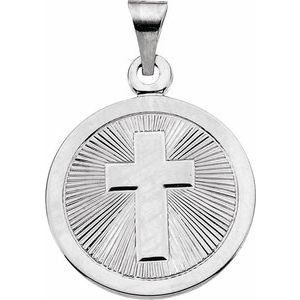 Sterling Silver 19 mm Confirmation Medal-Polished