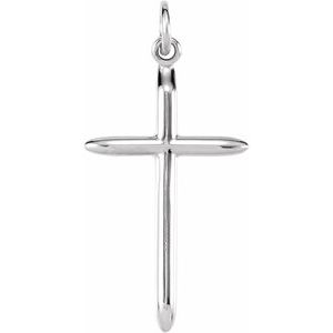 Sterling Silver 25.7x14 mm Cross Pendant-Polished