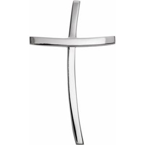 Sterling Silver 32x19.25 mm Cross Pendant-Polished