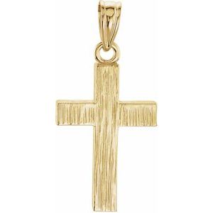 14K Yellow 20x13 mm Cross Pendant-Polished