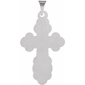 Sterling Silver 26x17 mm Orthodox Cross Pendant-Polished
