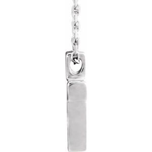 Sterling Silver Petite Cross 16-18" Necklace-16-18 In-Polished