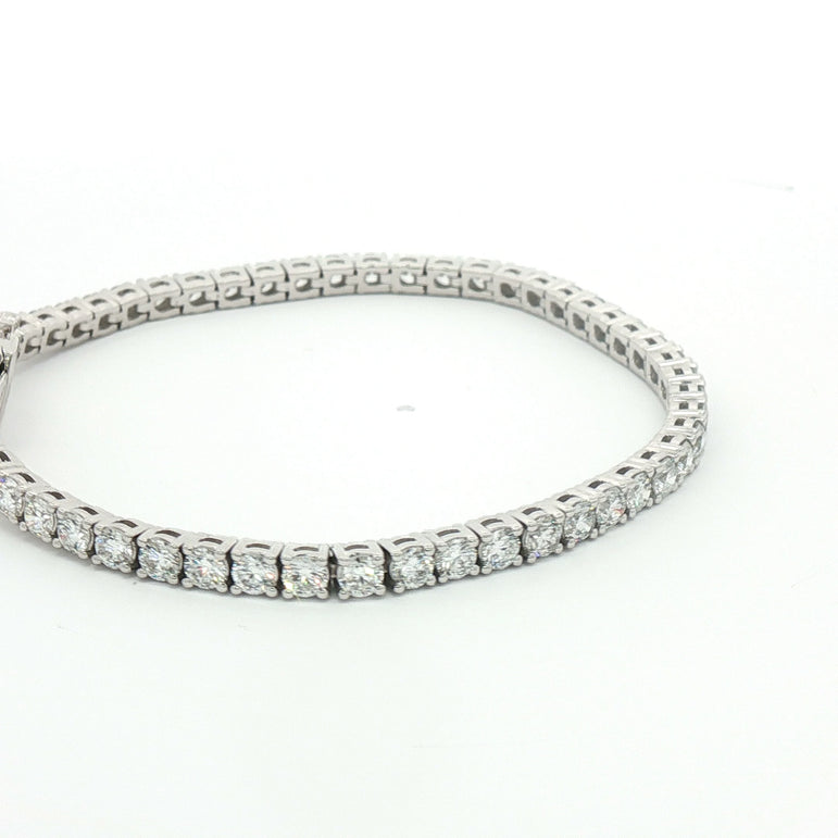 6CT 14kt white gold Tennis Bracelet with Round Cut Diamonds