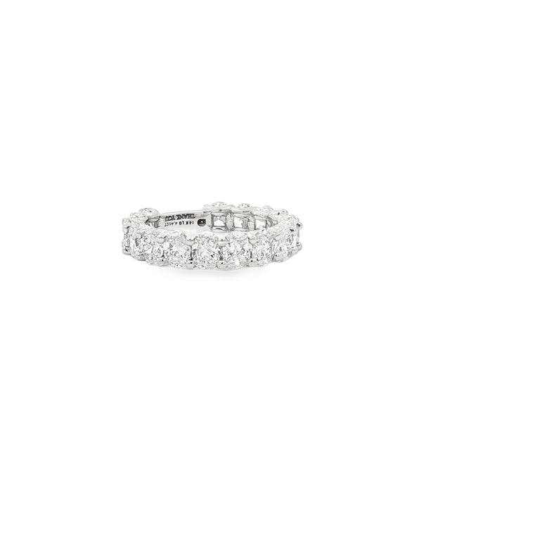 Oval Brilliant Cut Diamond Eternity Ring in White Gold