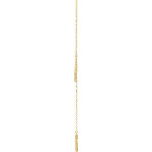 14K Yellow 1/5 CTW Natural Diamond Infinity-Inspired Cross 18" Necklace-Natural Diamond-1.5Mm :: 1/5 Ctw